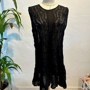 FREE PEOPLE Lace Button Up Tunic